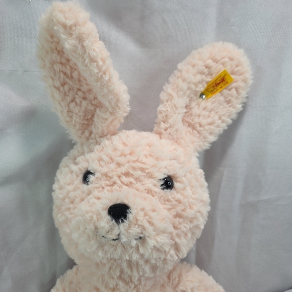 Steiff Cuddly Friends Candy Pink Rabbit Plush Stuffed Toy Curly 17 Inch - Picture 2 of 10